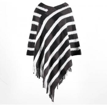 Autumn Winter Striped O-neck Sweater for Women
