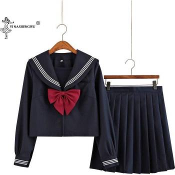 JK Academy Sailor Suit with Pleated Skirt