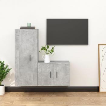 VidaXL 2-Piece TV Furniture Set Concrete Grey Engineered Wood