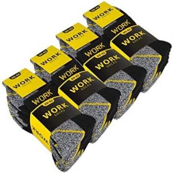 Sockenkauf24 Chaussettes de Travail Mixte Enfant Côton WORK (31-35 20 Paires Rouge/Noir)
