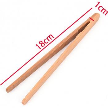 Kongfu Tee Clips 18cm aus Holzfarbe Bambus