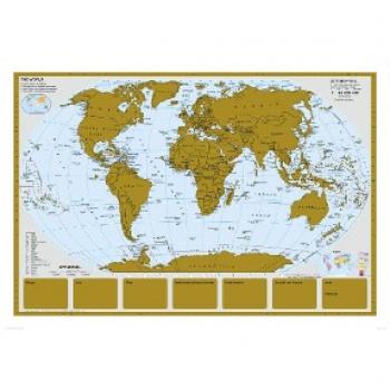 Stiefel Heinrich: Scratchmap/Rubbelkarte THE WORLD (extrem reißfest)
