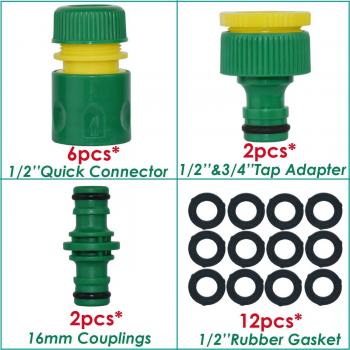 KESLA Bewässerungsschlauch 1/2 Zoll mit 3/4 Zoll Adapter
