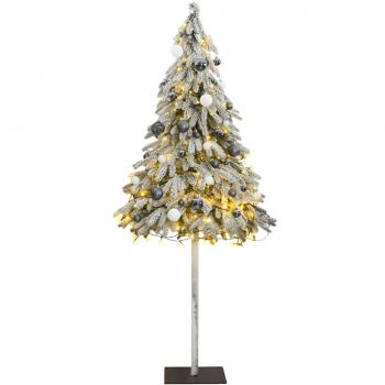 VidaXL 300‑LED Xmas Tree with Balls & Frosted Snow – 210 cm