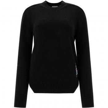 Burberry Female Large Black Wool Pullover with Logo – Item 8102687