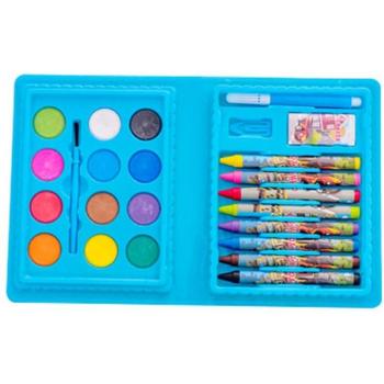 24-Piece School Art Stationery Set for Kids with Crayons and Brushes