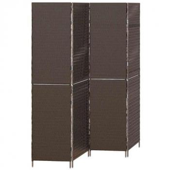 Divisorio per stanze 4 pannelli in polirattan 195x180 cm