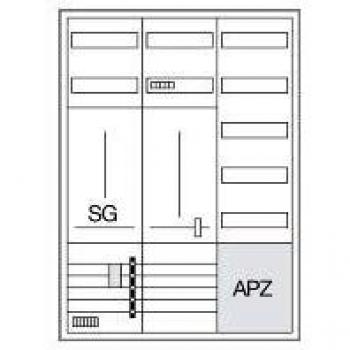 Hager Armadio da parete ZB332U19LS Completo 1 pz