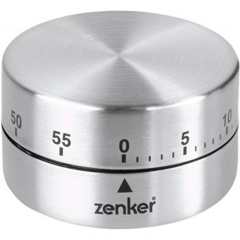 Zenker Temporizador Manual de Cocina, 60 Minutos, Color Plateado y Negro, 1ud
