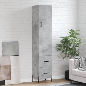 Mueble de Almacenaje Moderno Gris Hormigón 34,5x34x180 cm