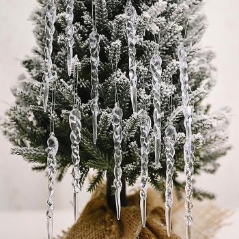 Pendentifs Arbre de Noël Glaçons 36pcs