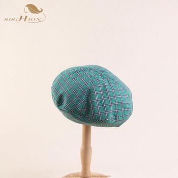 SISHION Cute Plaid Beret for Women