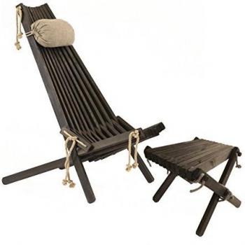 Chilienne en Pin Noir avec repose-pieds scandinave