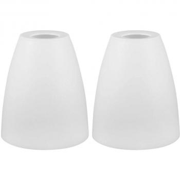 Couverture de luminaire blanche, ouverture 42 mm, format 10 x 10 x 11,5 cm – 2 pièces