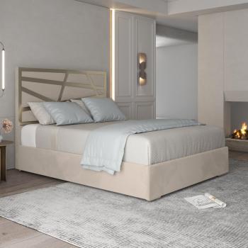 Casani Velvet Upholstered King Bed Frame