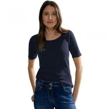 Cecil T-Shirt Style “Lena” – Einfarbig, Universell Blau, 1‑teilig