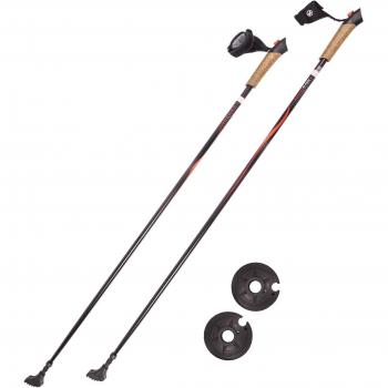 Black Carbon Nordic Trek Pole Duo – 115cm with Hand Straps