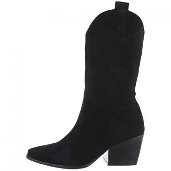 Ital-Design Damen Western-Boots mit Blockabsatz