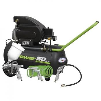 Sealey 2hp Direct Drive Air Compressor with 4pc Accessory Kit