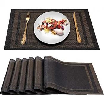 LuxWeave Black Gold Place Mat Collection