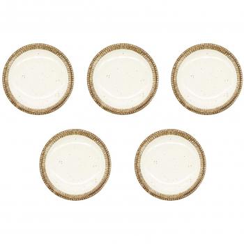 14cm White Tokusa Plates from Japan