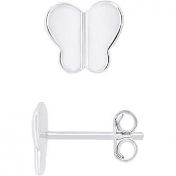 Orecchini per bambini Motivo Papillon in Argento 925 rodiato