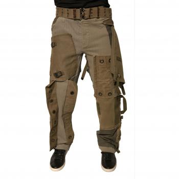 Flight-Inspired Rebuilt Cargo Jeans – Medium (Multicolor)