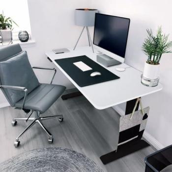 Home Deluxe Lumina Desk 160x80 cm, Elettrico, Bianco e Nero