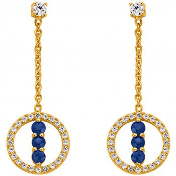 Altesse P0611 “Scarlett” – Collana a pendente in oro placcato con sappio bianco e oro