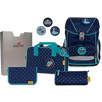 DerDieDas ErgoFlex Buttons Schulranzen-Set mit Sporttasche Star Princess