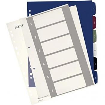 Intercalaires à personnaliser Leitz, 11 trous, numéros 1