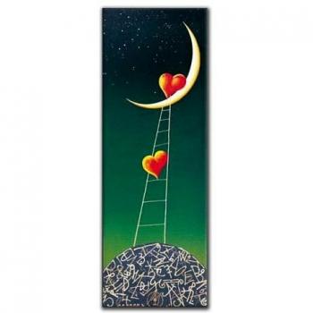 Artopweb Luna Plenitud: Panel Decorativo 35x100 cm de Madera