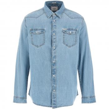 Camicia a maniche lunghe Guess M4GH02 D3PF5 – Modello TRUCKEE-M3D1, blu