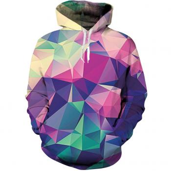 Idgreatim Damen 3D Polygon‑Print Hoodies für den Herbst