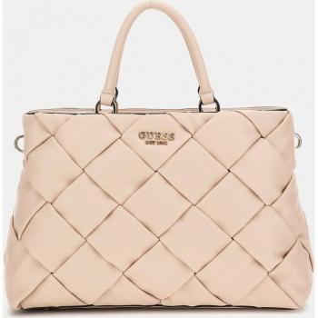 Bolso grande trenzado natural Guess Zaina con cierre