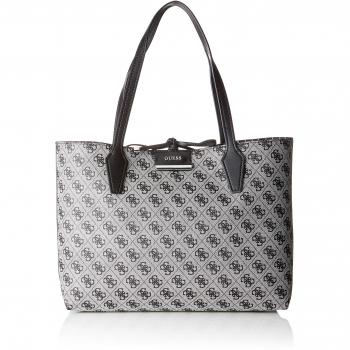 Guess Bobbi, Borsa Tote Donna, Black Logo/Stripe