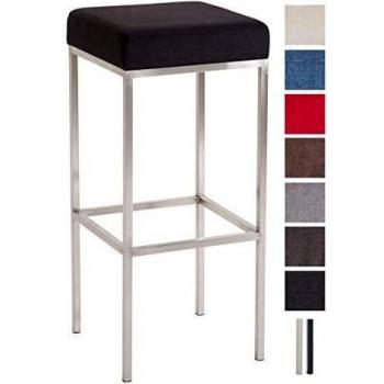 CLP Barhocker 80 cm – Robustes Metallgestell, Stoffbezug