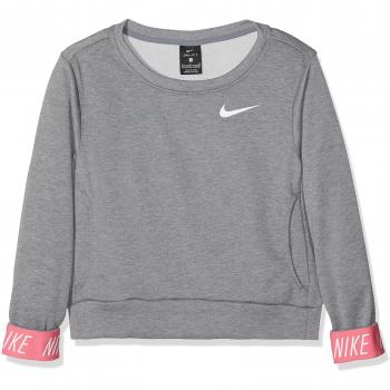 Felpa Nike G Nk Dry Po Studio per Bambina Grigio