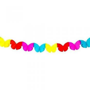 Folat Mini‑Blumen-Schmetterlingsgirlande 2 m