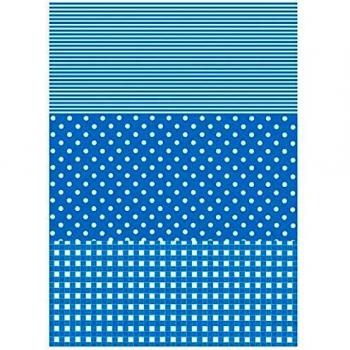 Papier Décopatch No. 297 Paquet de 20 Feuilles Jaune craquelé Turquoise