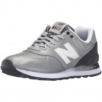 New Balance 574, Chaussures de course Femme, Argent, 38 EU