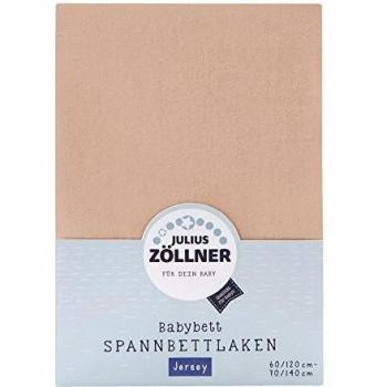 Lenzuolo con Angoli Elastici in Jersey, Colore Sabbia, Misure 60x120cm / 70x140cm