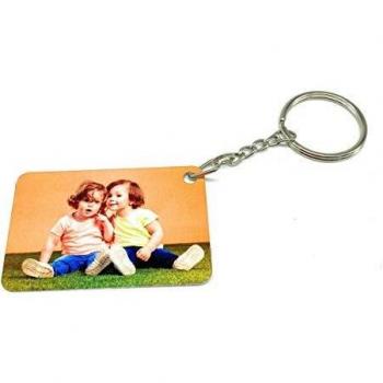 Saphir Design Foto-Schlüsselanhänger – Beidseitig bedruckt, rechteckig 6x4 cm