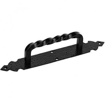 275mm Heavy-Duty Iron Door Grip – Black, Screw-Style