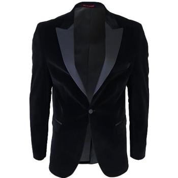 TruClothing schwarzer Samt-Blazer für festliche Anlässe 52