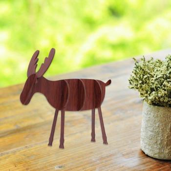 Wooden Christmas Deer Decoration Small Size