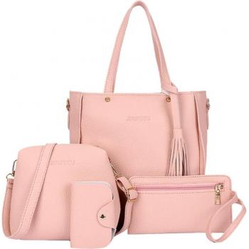 Carrito de Bolsos 4 Unidades – PU Cuero, Borlas, Gran Capacidad, Dama