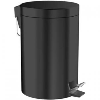 Emco system2 Abfallbehälter, 5 l, schwarz, mit Pedal und Deckel