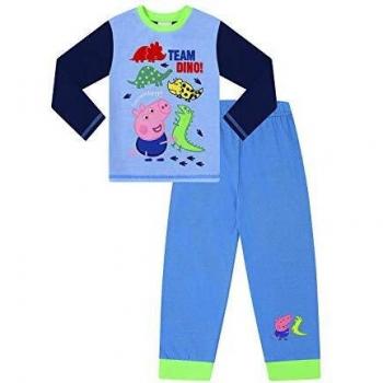Toddler Boys' George Pig Team Dino Theme Pajamas in Blue (12-18 Months)