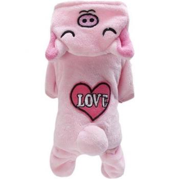 Cute Fleece Pig Outfit for Small Animals